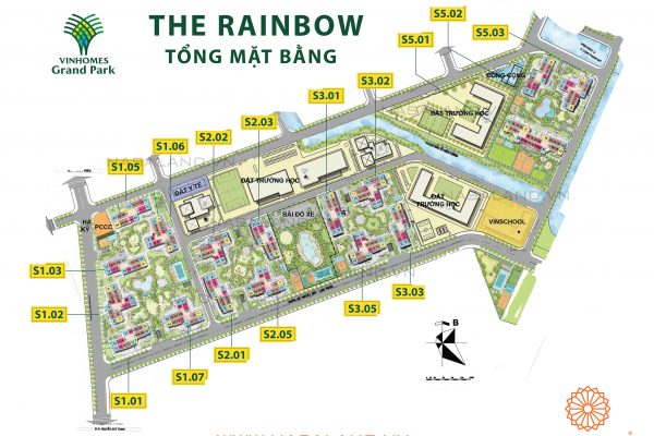 mặt bằng rainbow vinhomes grand park