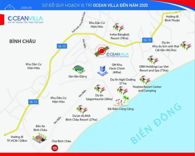 vị trí ocean villa bình châu