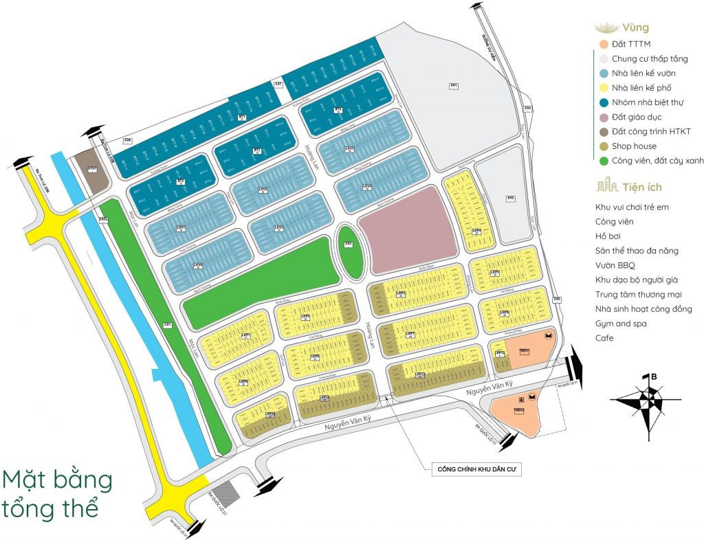 mặt bằng tổng thể dự án tiến lộc garden