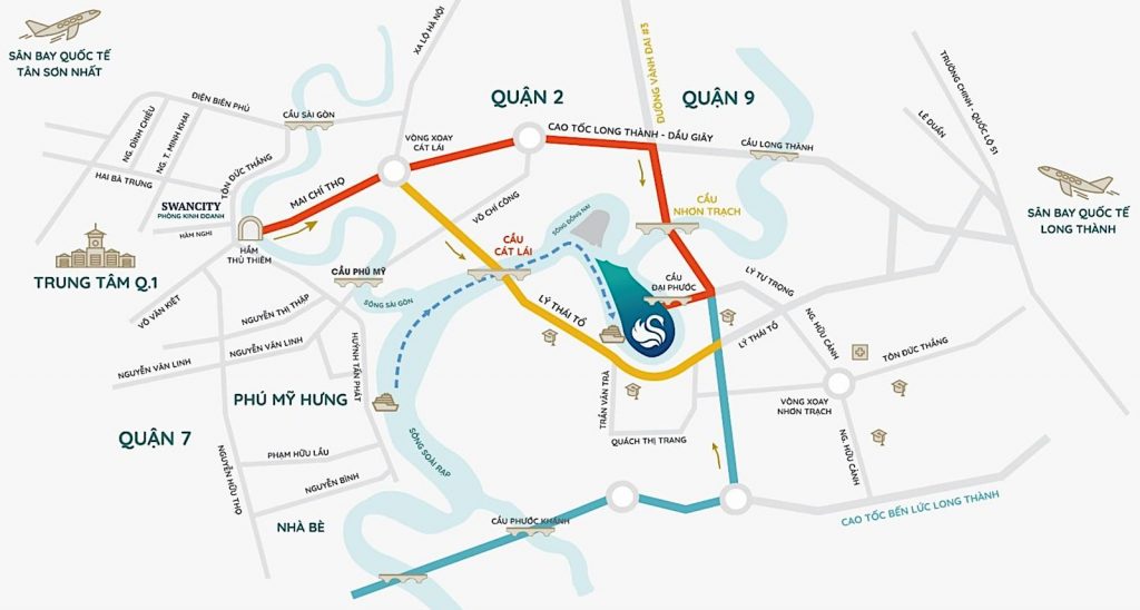 vị trí dự án swan bay đại phước