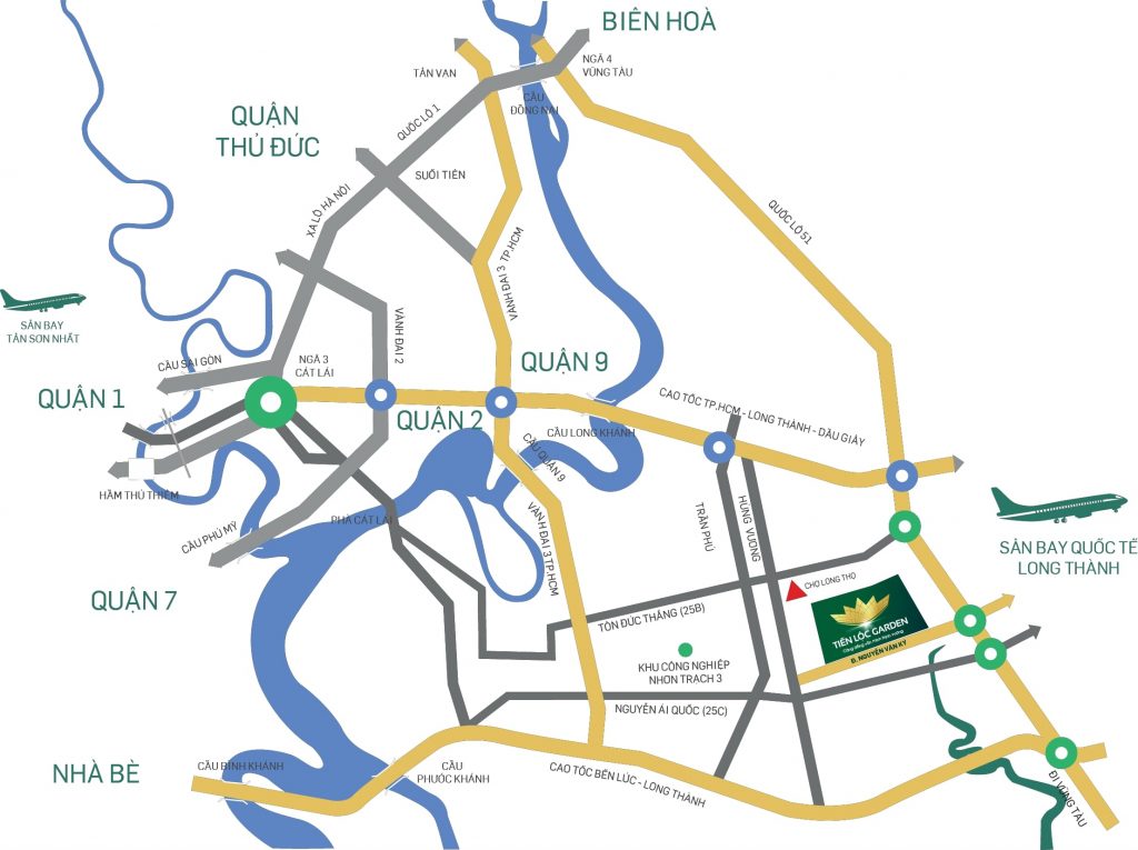 vị trí dự án tiến lộc garden