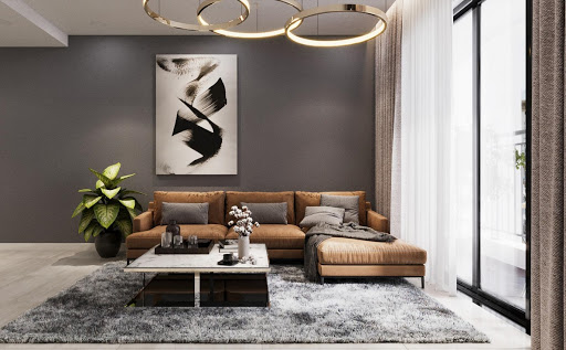 Thiết kế phòng khách Sadora Apartment Sala với trang trí hiện đại và tiện nghi