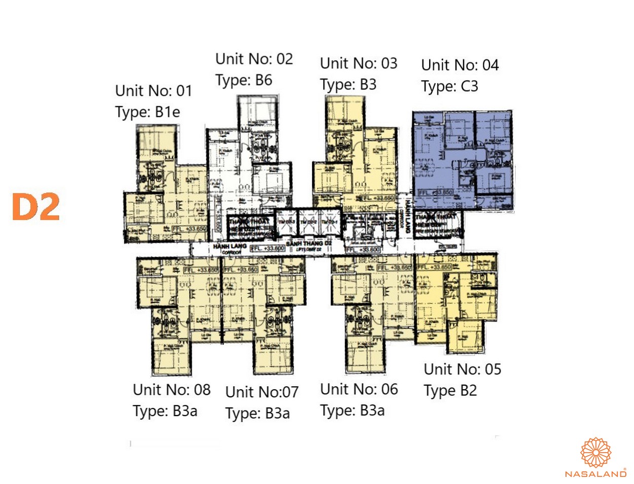 Mặt bằng dự án căn hộ The Habitat Bình Dương - Block D2