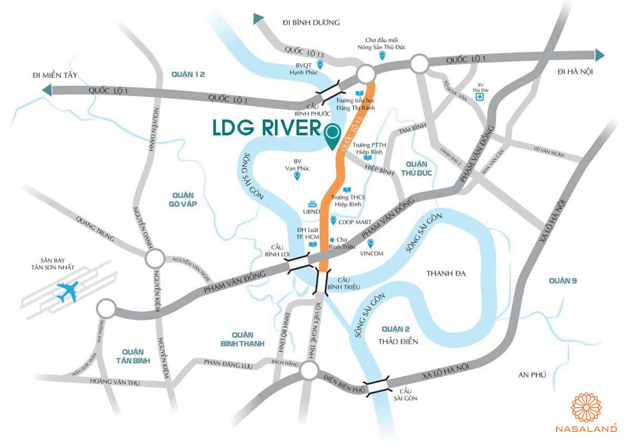 Vị trí dự án LDG River Thủ Đức