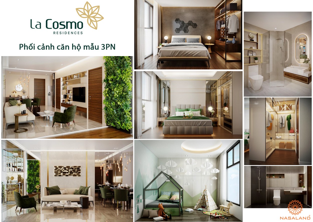 Thiết kế căn hộ 3PN dư án La Cosmo Residences