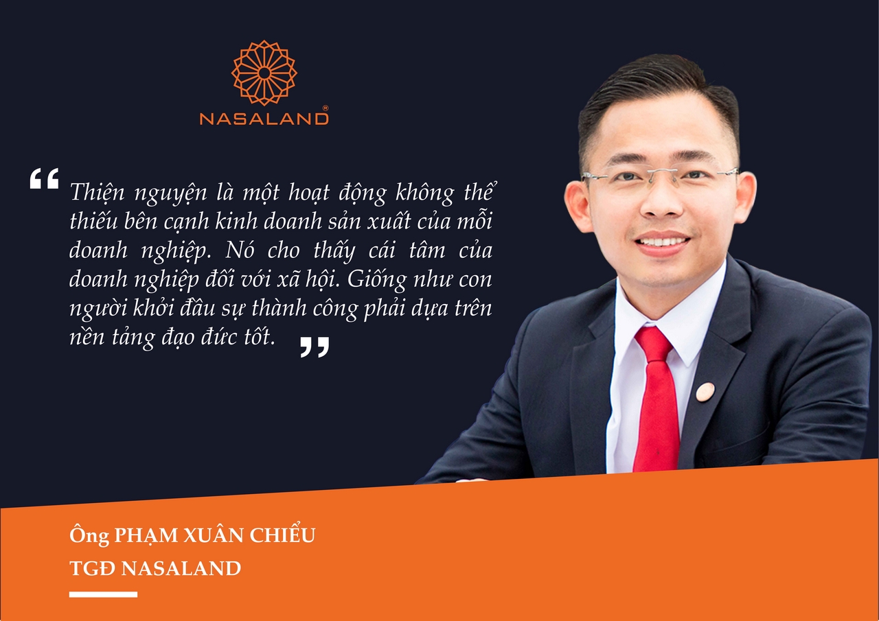 Ông Phạm Xuân Chiểu - TGD NASALAND chia sẽ quan điểm về hoạt động thiện nguyện của doanh nghiệp.