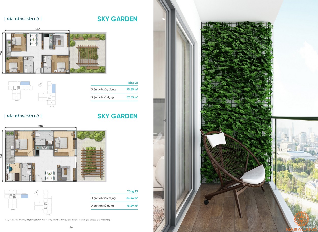 Mẫu căn Sky Garden dự án căn hộ Stella En Tropic Bình Tân