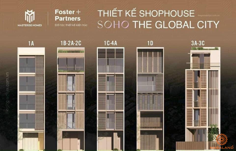 Hình ảnh thiết kế Shophouse phân khu SOHO