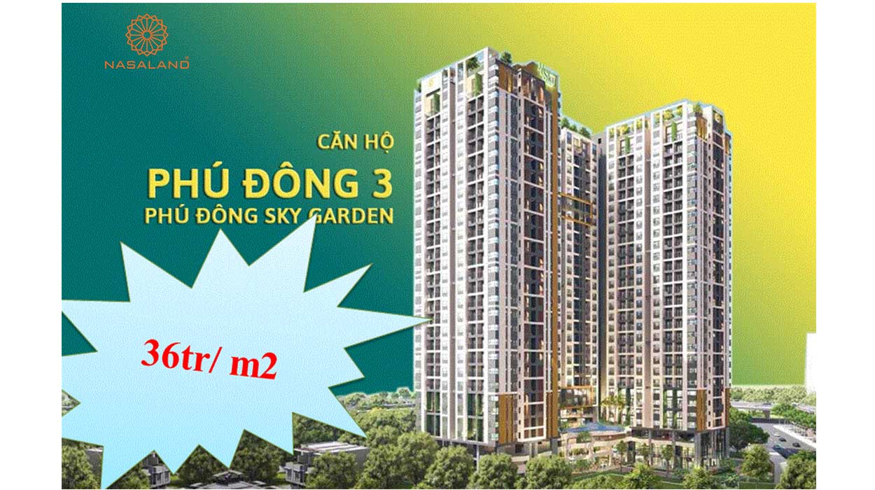 Giá bán Phú Đông Sky Garden chỉ từ 36 triệu/m2