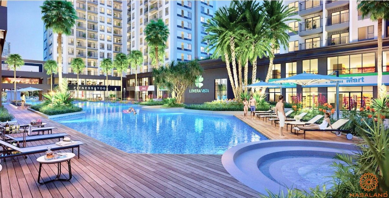 Hình ảnh minh họa hồ bơi nội khu dự án căn hộ Khang Điền Bình Tân