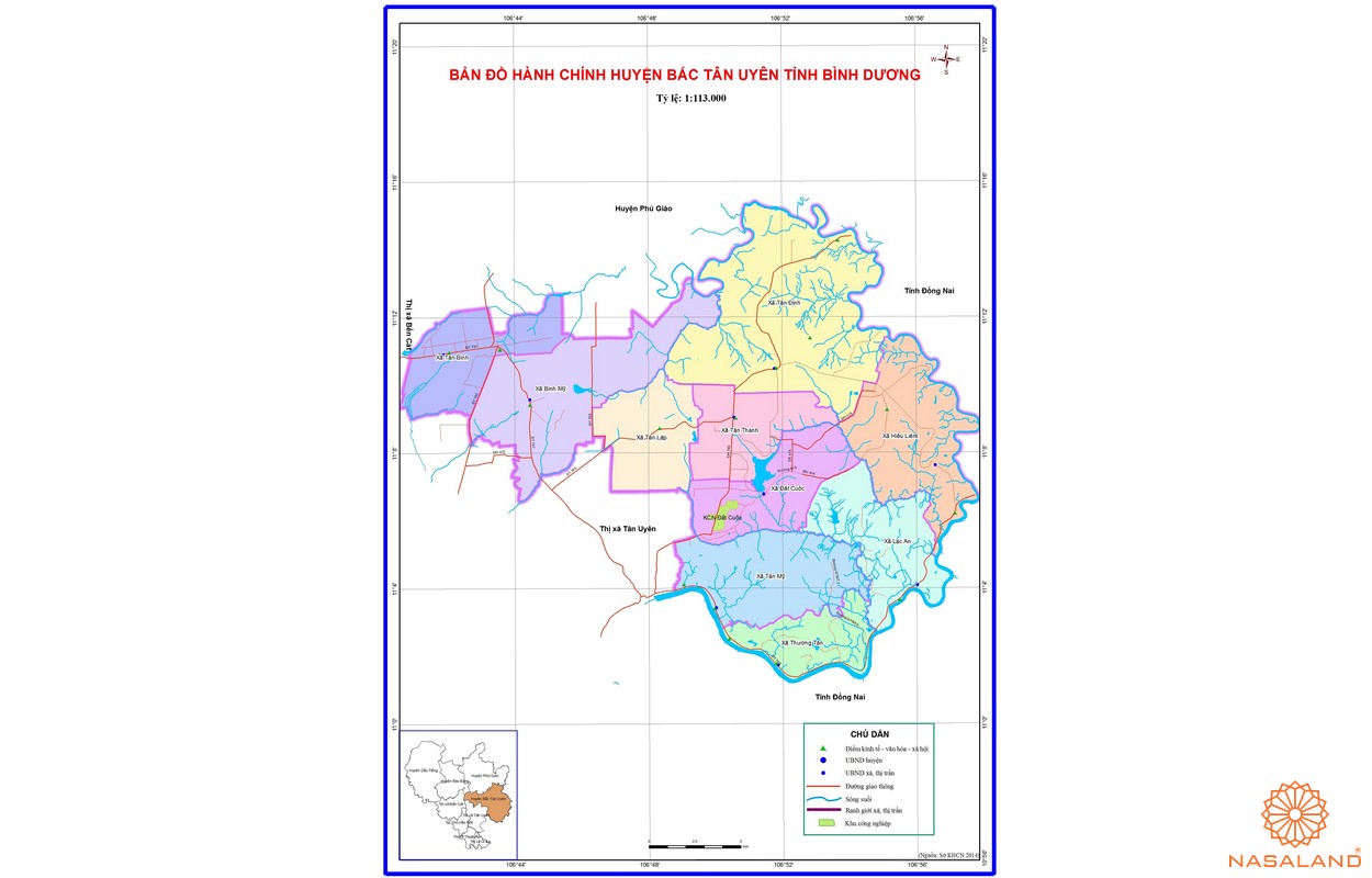 Quy hoạch sử dụng đất huyện Bắc Tân Uyên - Bản đồ hành chính huyện Bắc Tân Uyên