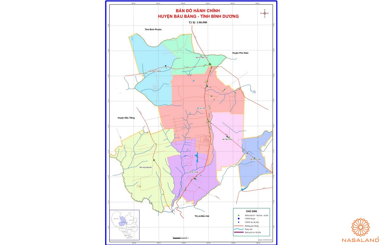 Quy hoạch sử dụng đất huyện Bàu Bàng - Bản đồ hành chính huyện Bàu Bàng