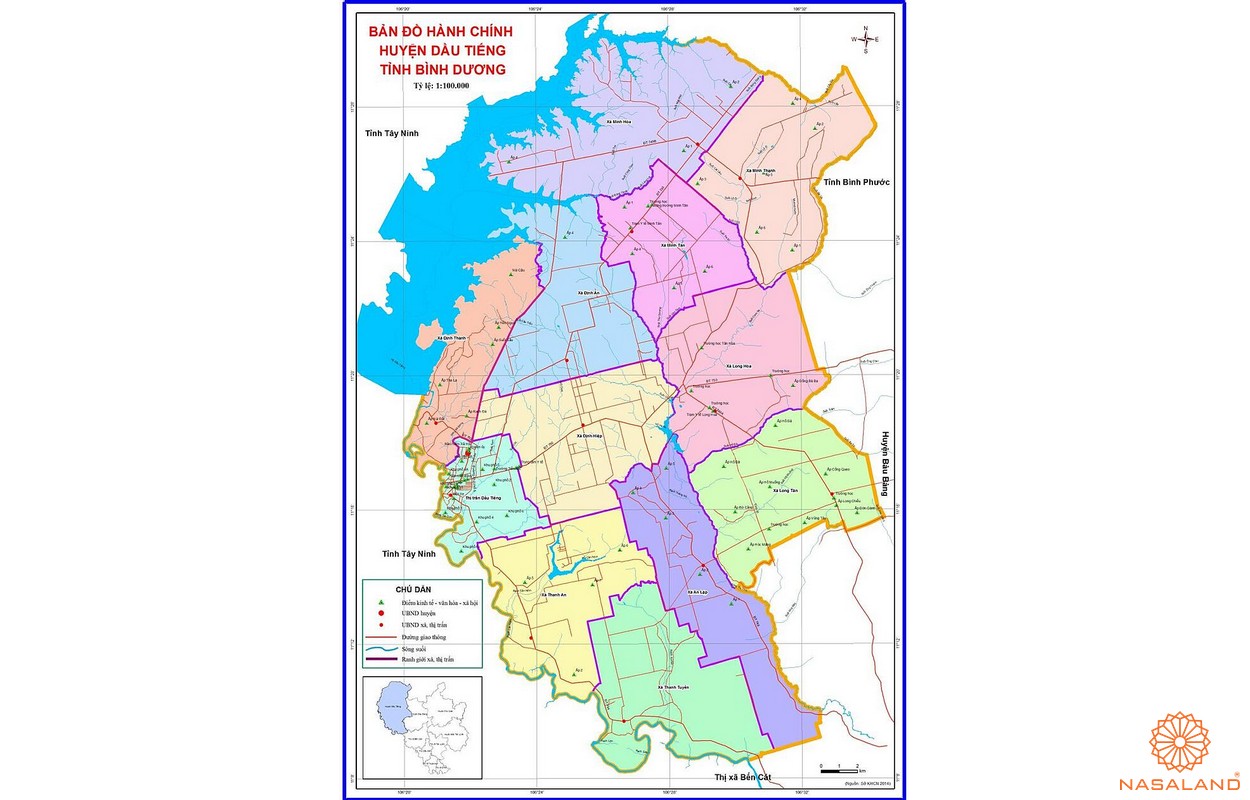 Quy hoạch sử dụng đất huyện Dầu Tiếng - Bản đồ hành chính huyện Dầu Tiếng