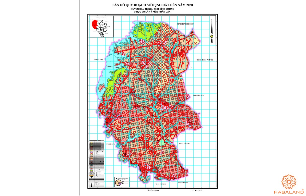 Bản đồ quy hoạch sử dụng đất huyện Dầu Tiếng
