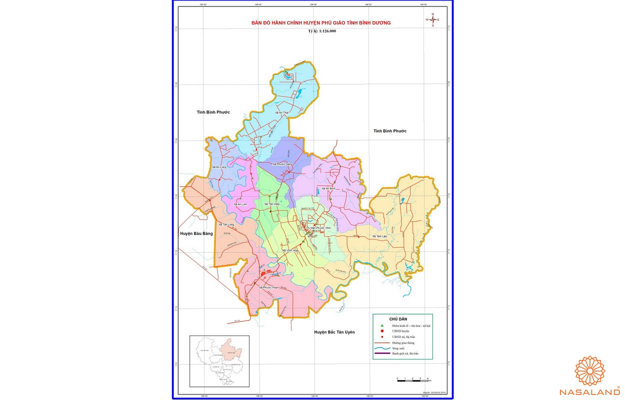 Quy hoạch sử dụng đất huyện Phú Giáo - Bản đồ hành chính huyện Phú Giáo