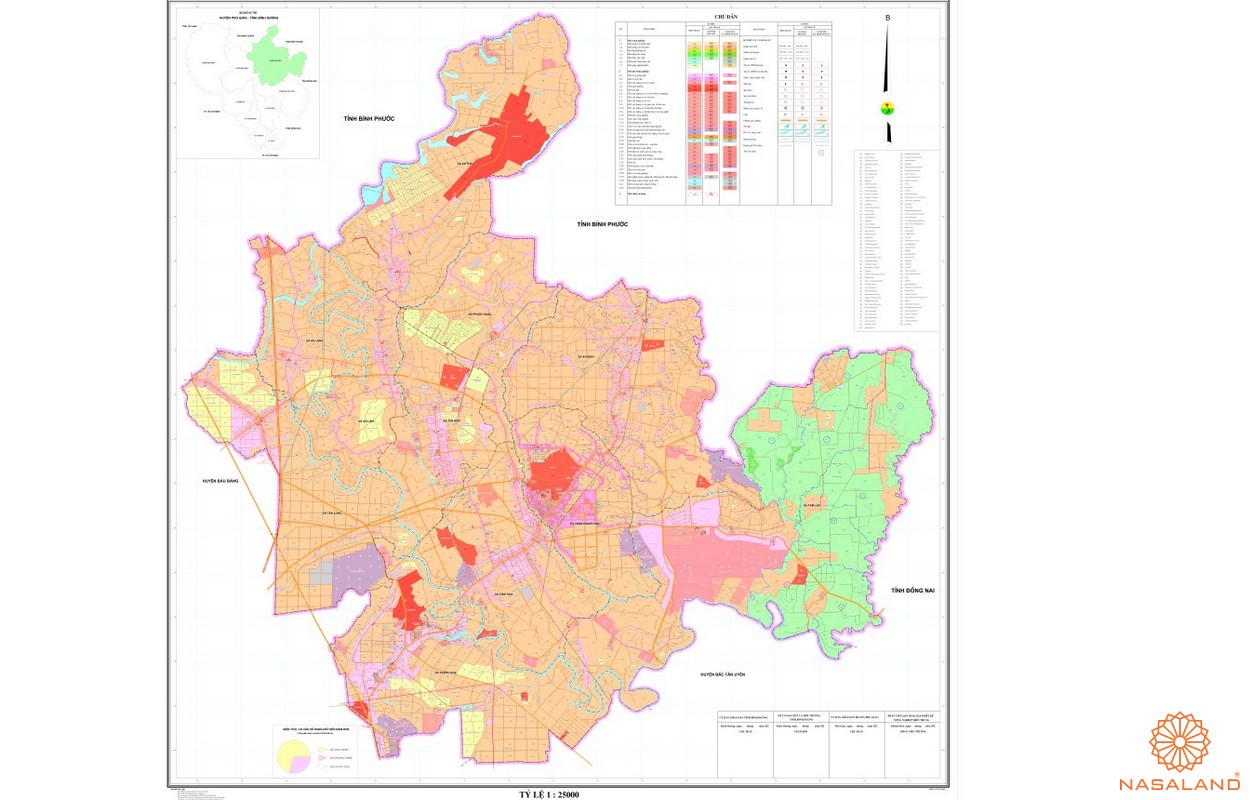 Bản đồ quy hoạch sử dụng đất huyện Phú Giáo