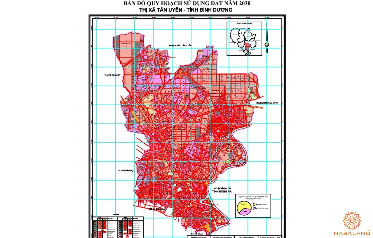 Bản đồ quy hoạch sử dụng đất thị xã Tân Uyên năm 2022