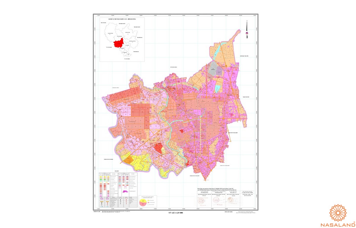 Bản đồ chi tiết quy hoạch sử dụng đất Thị xã Bến Cát