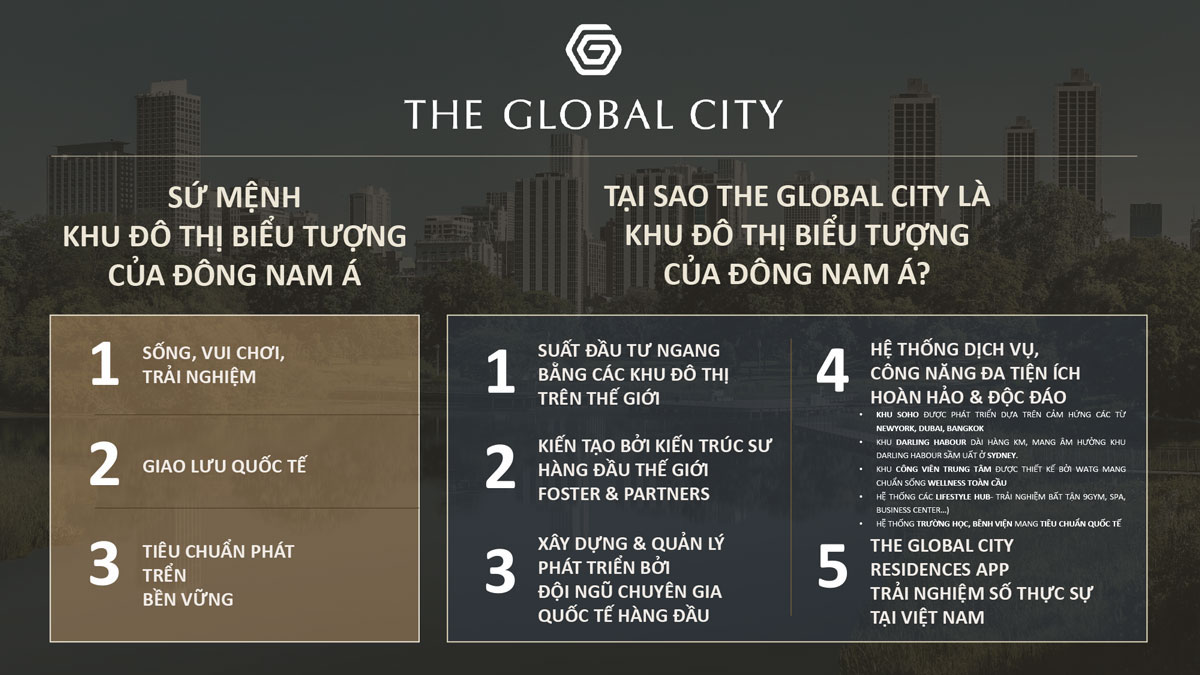 Lý do nên mua The Global City