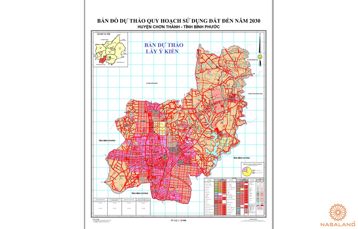 Bản đồ quy hoạch sử dụng đất huyện Chơn Thành