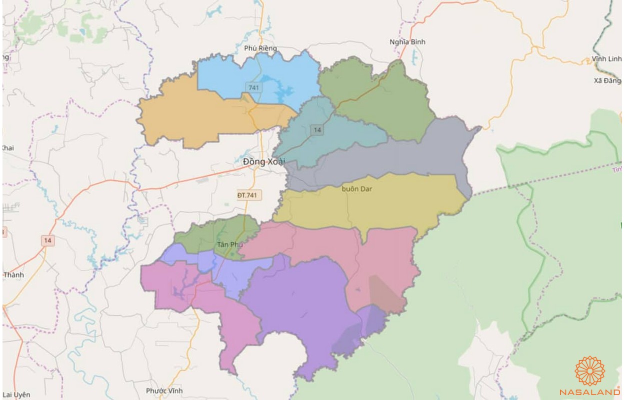 Quy hoạch sử dụng đất huyện Đồng Phú - Bản đồ hành chính huyện Đồng Phú