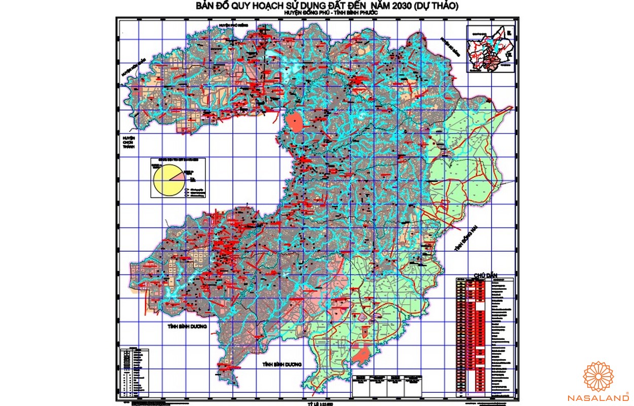 Bản đồ quy hoạch sử dụng đất huyện Đồng Phú