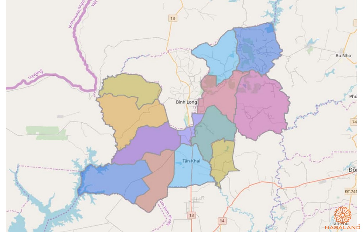 Quy hoạch sử dụng đất huyện Hớn Quản - Bản đồ hành chính huyện Hớn Quản