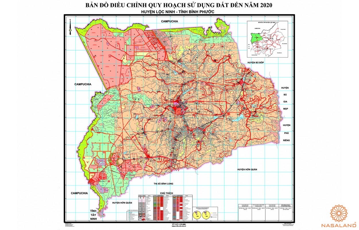 Bản đồ quy hoạch sử dụng đất huyện Lộc Ninh
