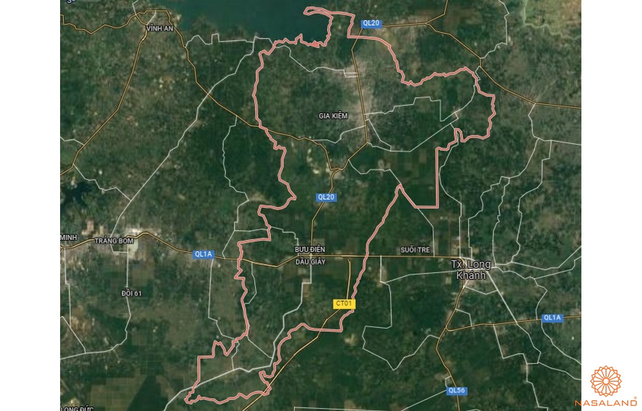 Quy hoạch sử dụng đất huyện Thống Nhất - Bản đồ vệ tinh huyện Thống Nhất