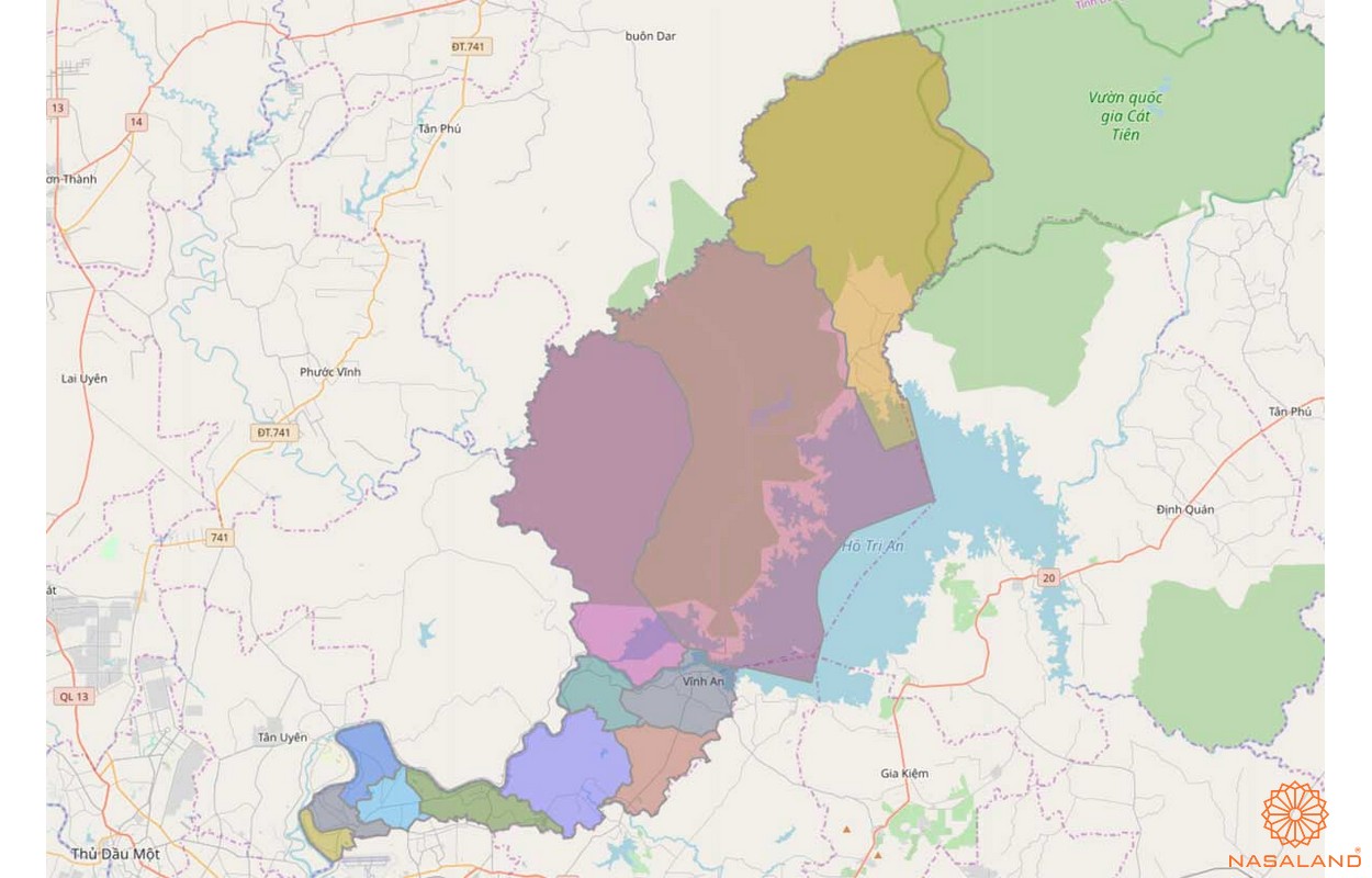 Quy hoạch sử dụng đất huyện Vĩnh Cửu - Bản đồ hành chính huyện Vĩnh Cửu