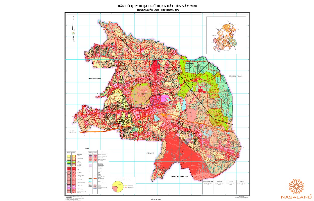 Bản đồ quy hoạch sử dụng đất huyện Xuân Lộc