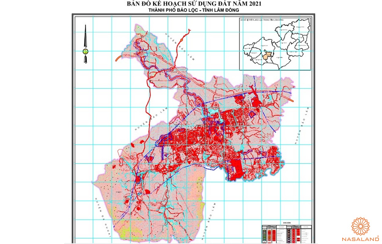 Bản đồ quy hoạch sử dụng đất thành phố Bảo Lộc