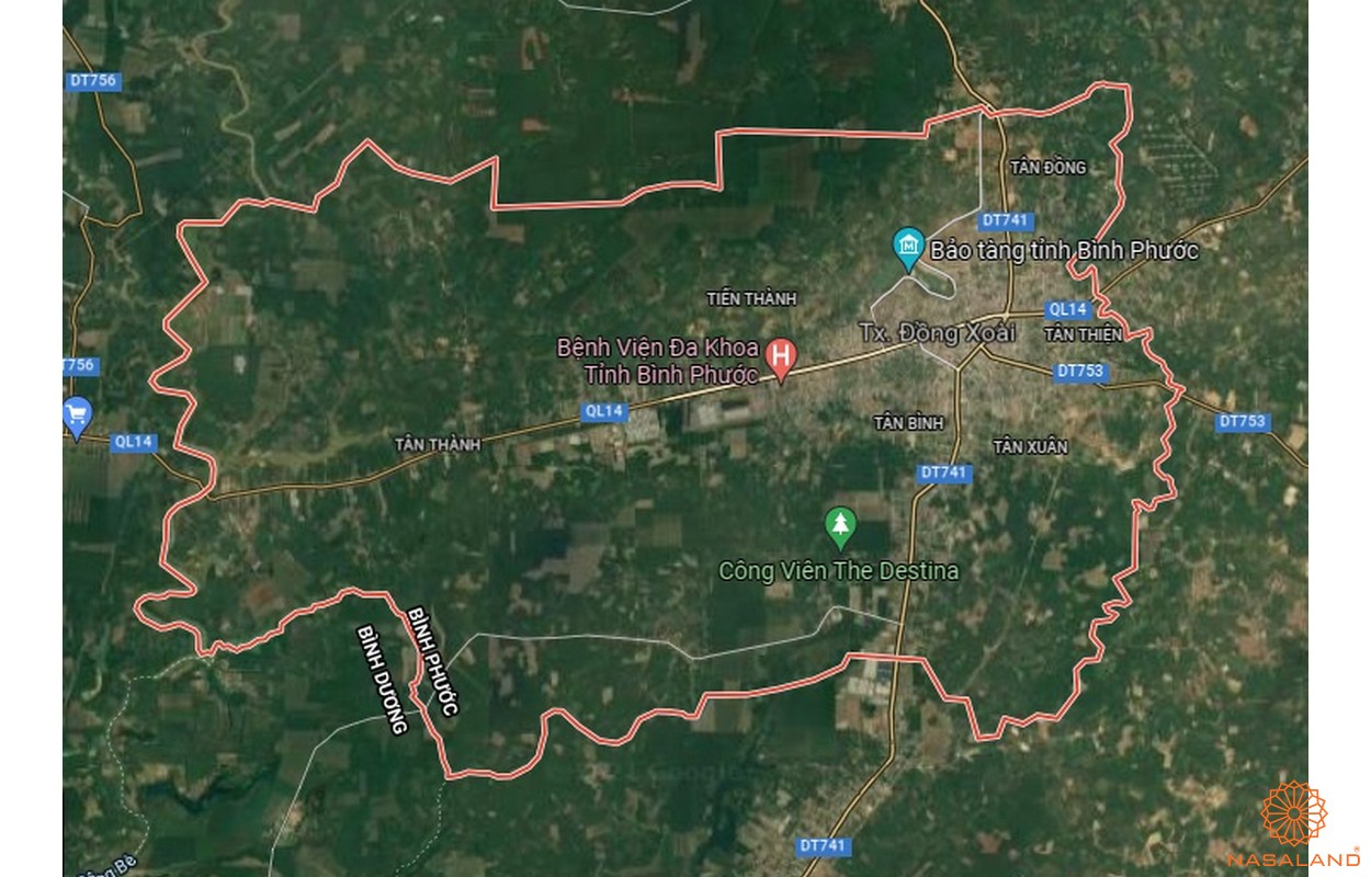 Quy hoạch sử dụng đất Thành phố Đồng Xoài - Bản đồ vệ tinh Thành phố Đồng Xoài