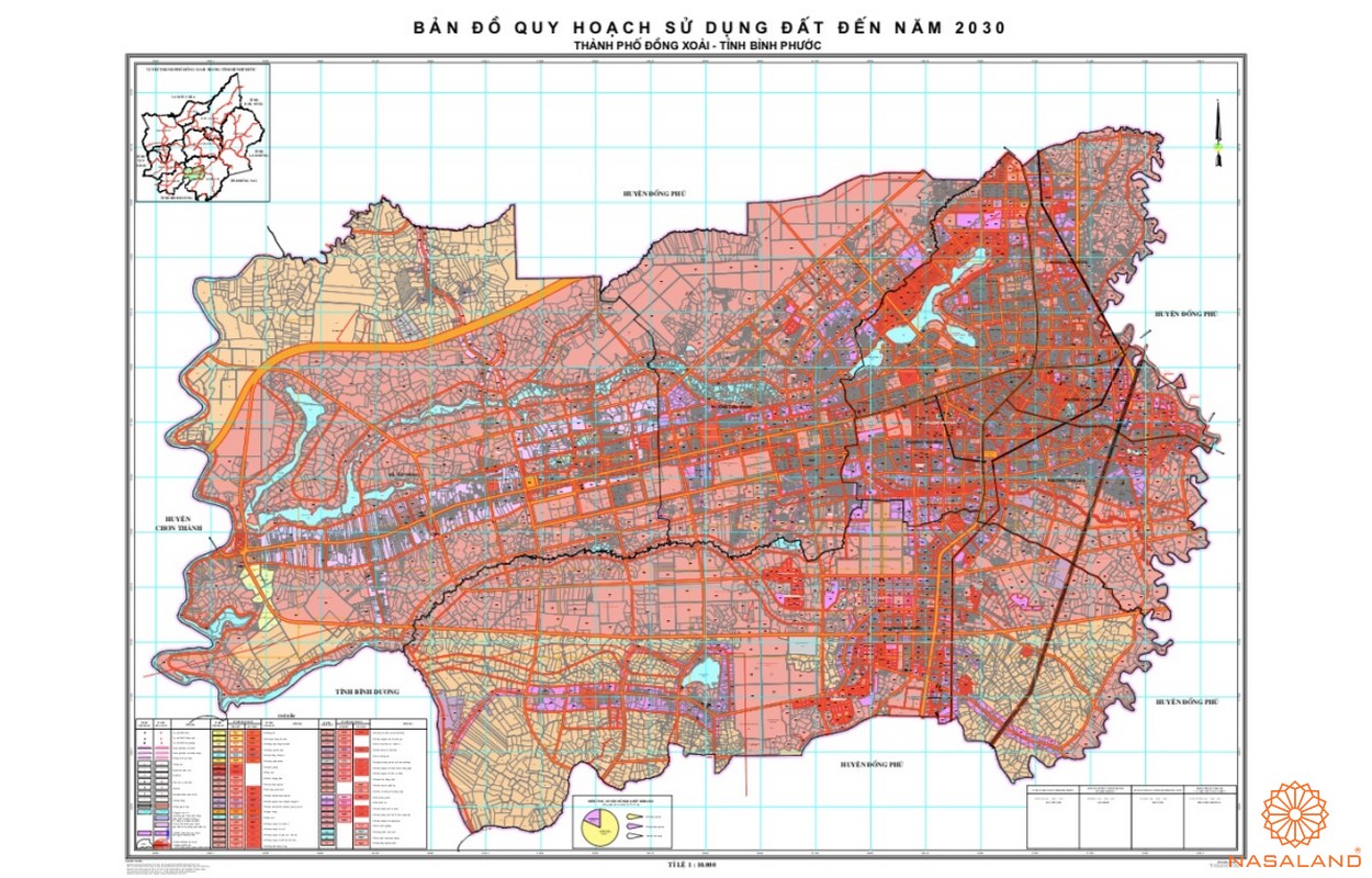 Bản đồ quy hoạch sử dụng đất Thành phố Đồng Xoài