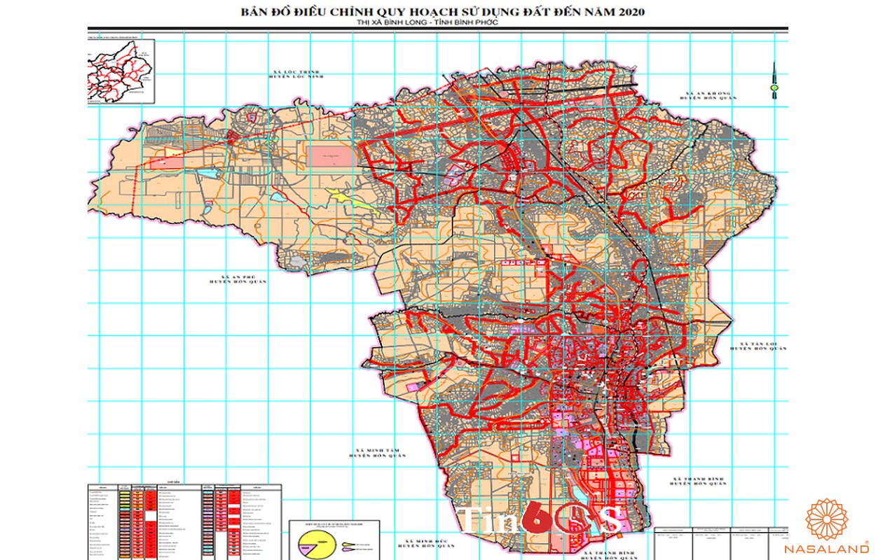 Bản đồ quy hoạch sử dụng đất Thị xã Bình Long