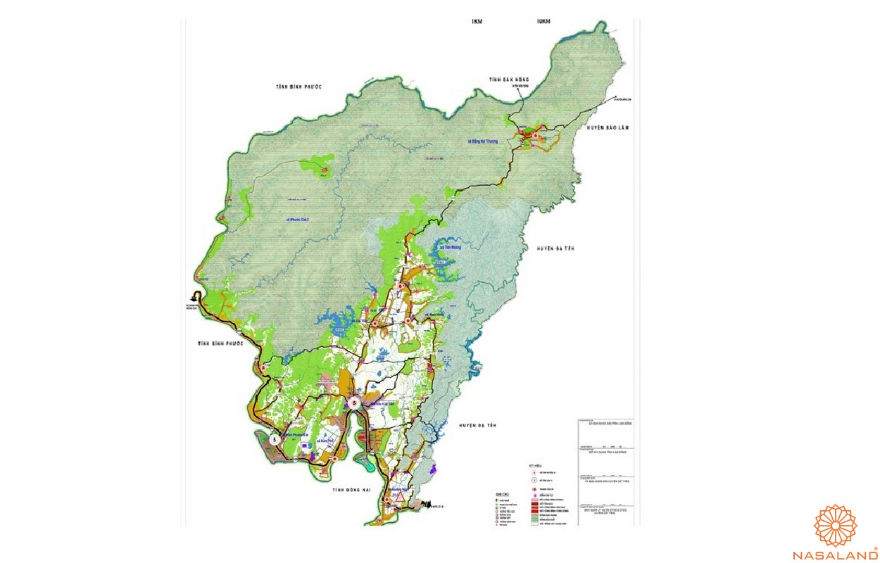 Bản đồ quy hoạch sử dụng đất Huyện Cát Tiên đến năm 2035