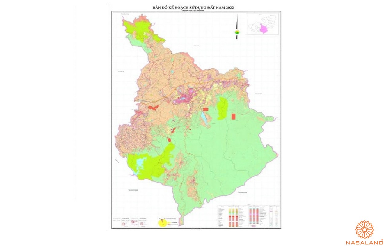 Bản đồ quy hoạch sử dụng đất Huyện Di Linh năm 2022