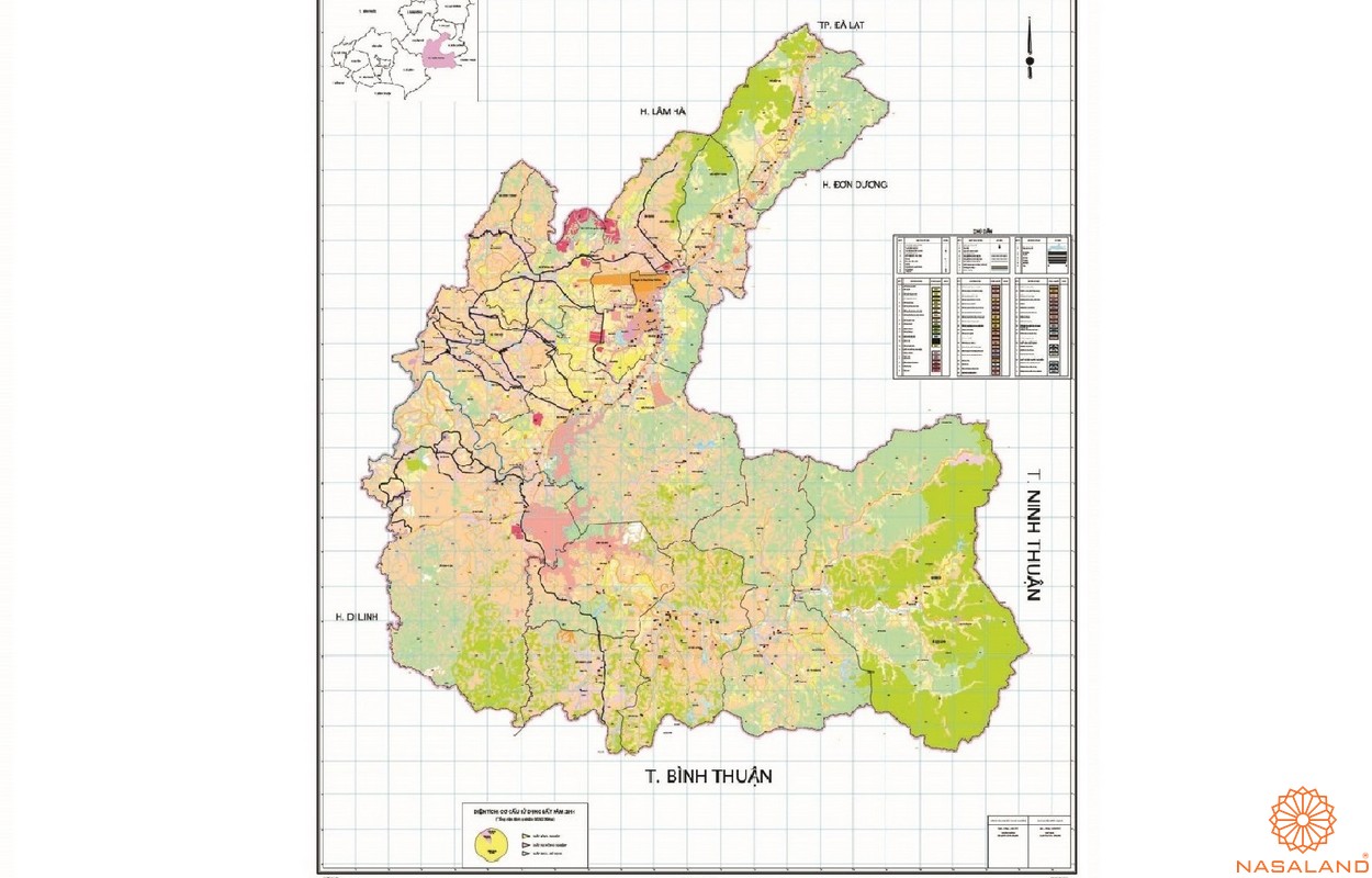 Bản đồ hiện trạng sử dụng đất Huyện Đức Trọng