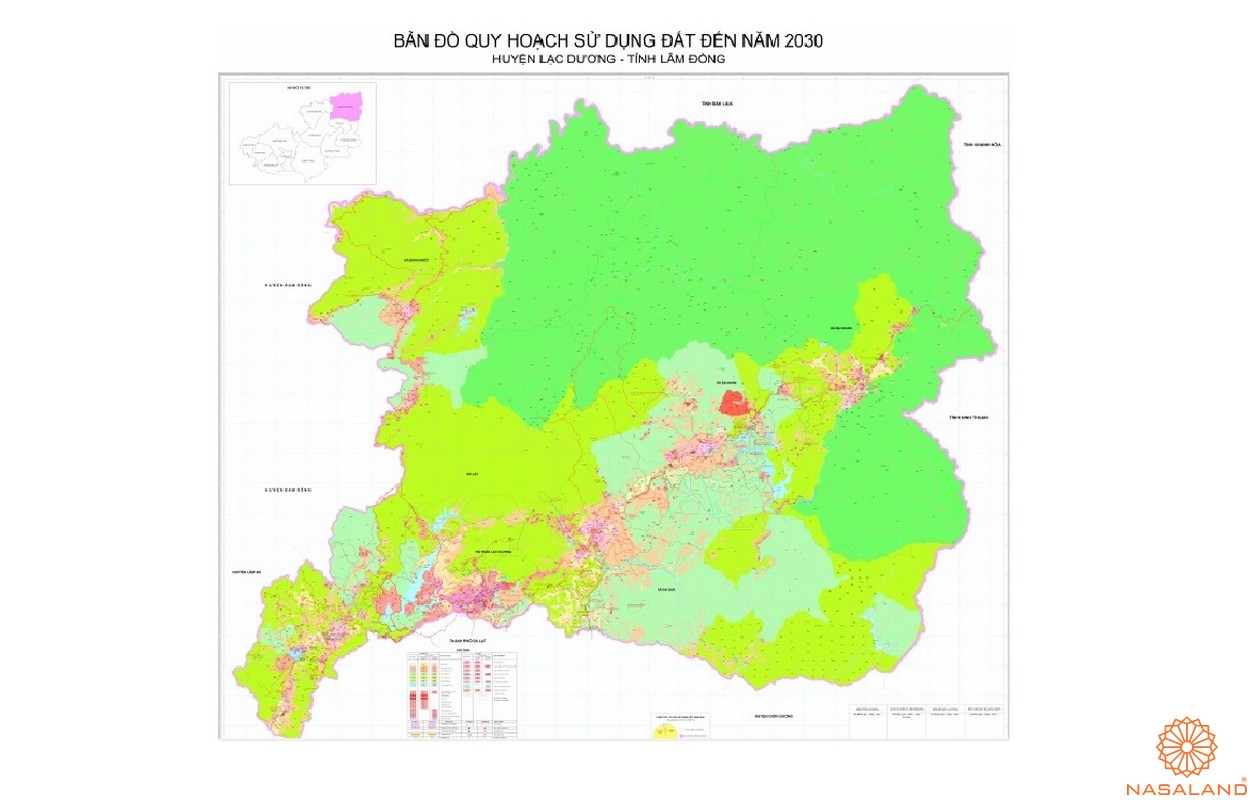 Bản đồ quy hoạch sử dụng đất Huyện Lạc Dương đến năm 2030