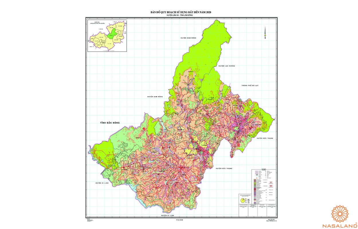 Bản đồ quy hoạch sử dụng đất Huyện Lâm Hà, tỉnh Lâm Đồng