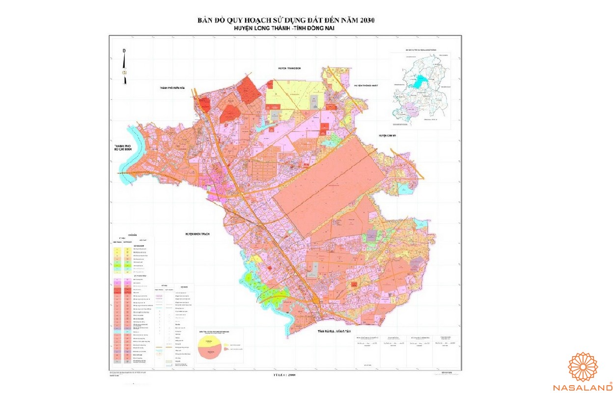 Bản đồ quy hoạch sử dụng đất Huyện Long Thành