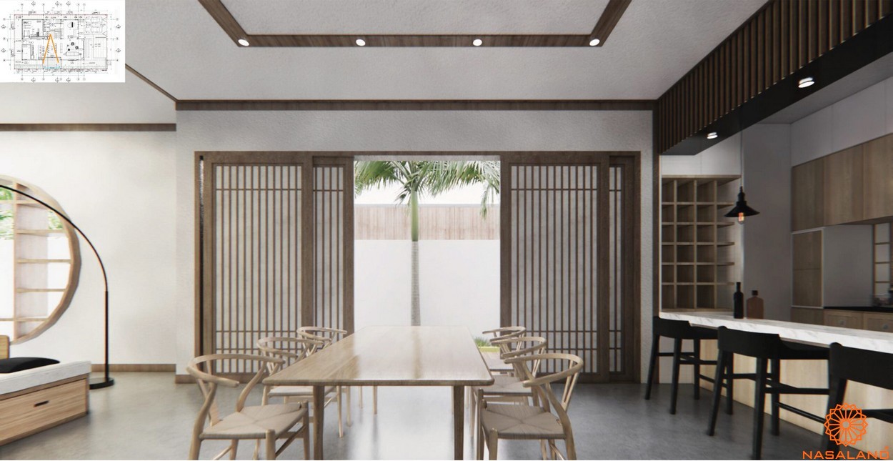 Nội thất căn bếp và bàn ăn Khu đô thị Takara Residence Bình Dương