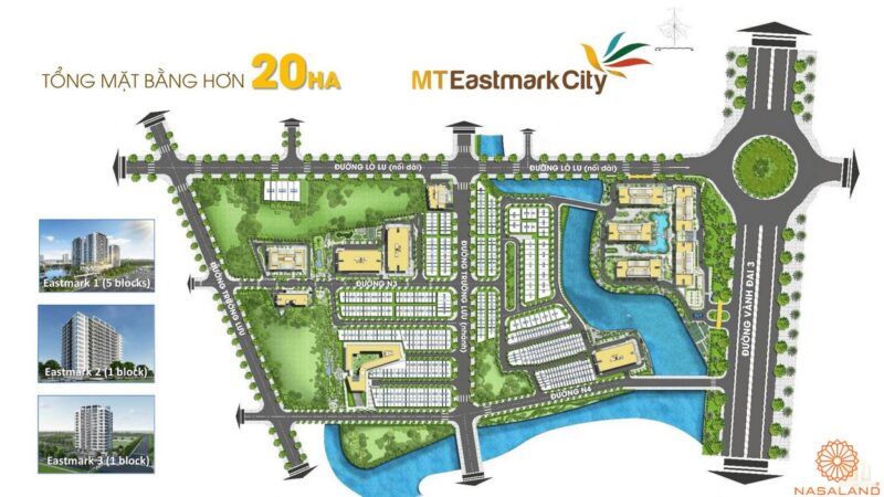 Mặt bằng MT Eastmark City được quy hoạch khoa học