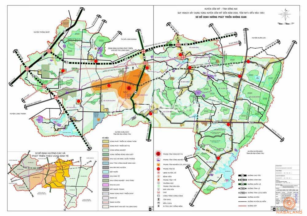 Bản đồ quy hoạch giao thông Huyện Cẩm Mỹ - đất nền Huyện Cẩm Mỹ