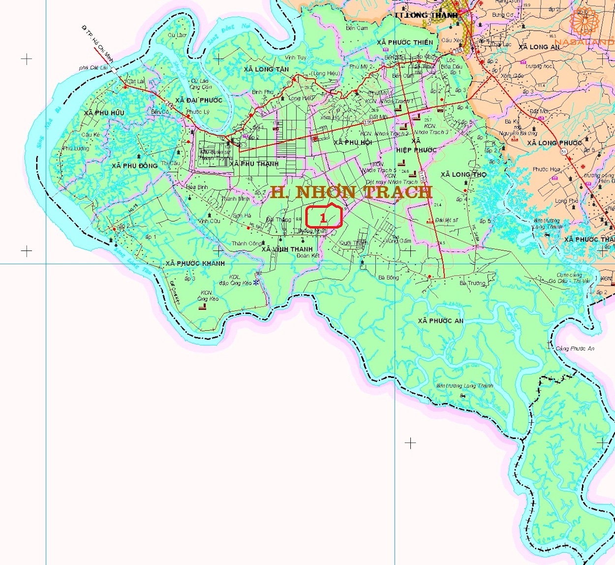 Bản đồ hành chính của Huyện