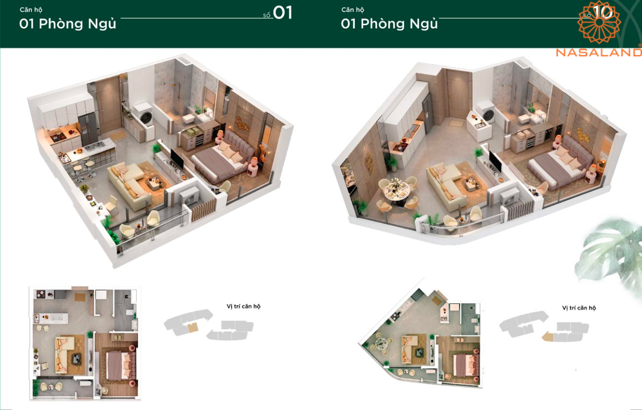 Thiết kế chi tiết căn hộ 1PN Thảo Điền Green - Nhà mẫu Thảo Điền Green