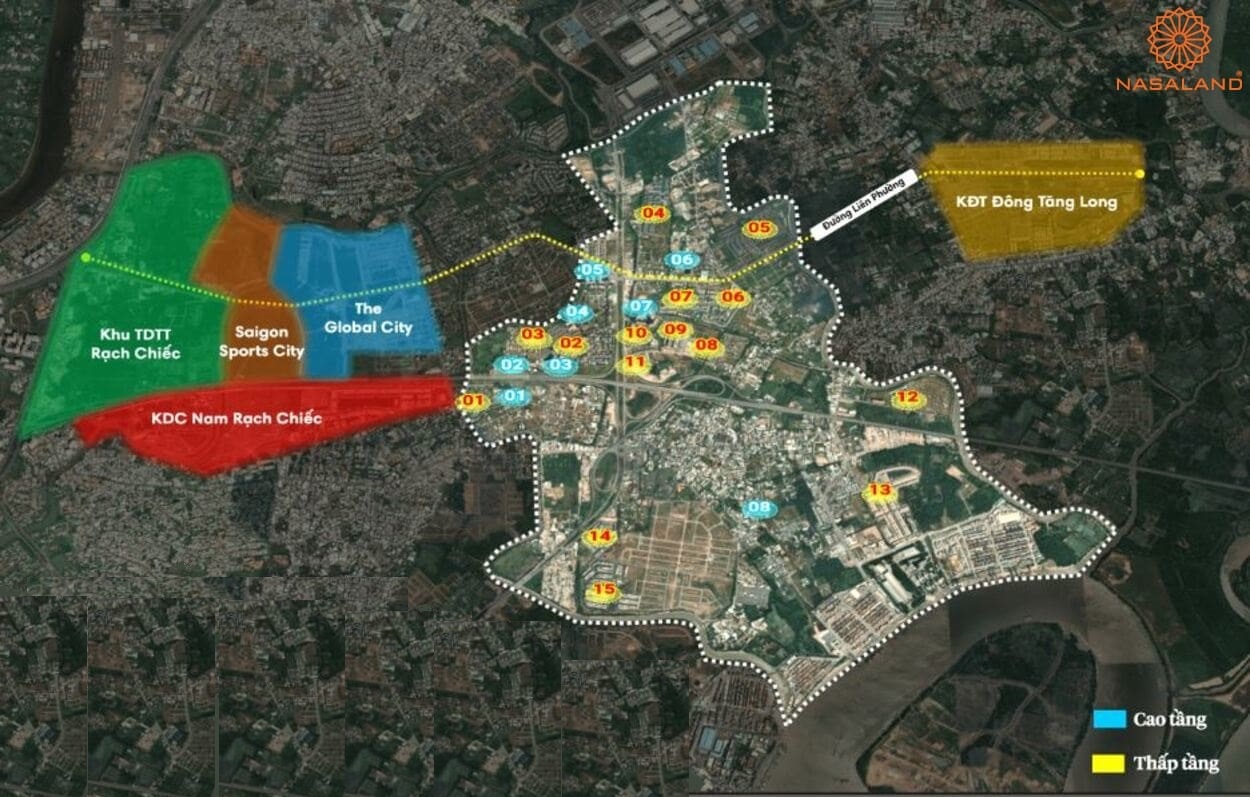 Tổng quan 23 dự án phường Phú Hữu trên bản đồ 