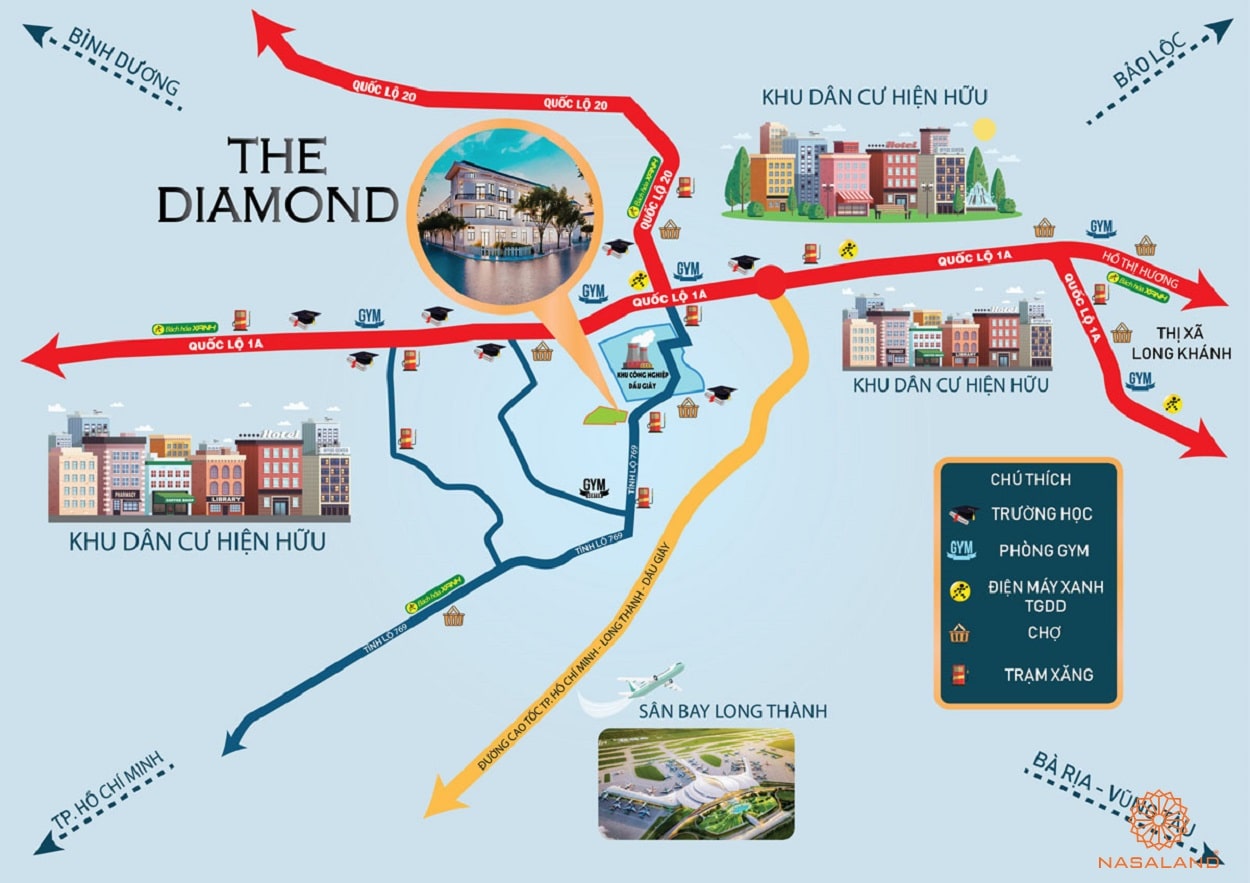 Dự án The Diamond Thống Nhất - đất nền dự án Hưng Lộc Thống Nhất Đồng Nai