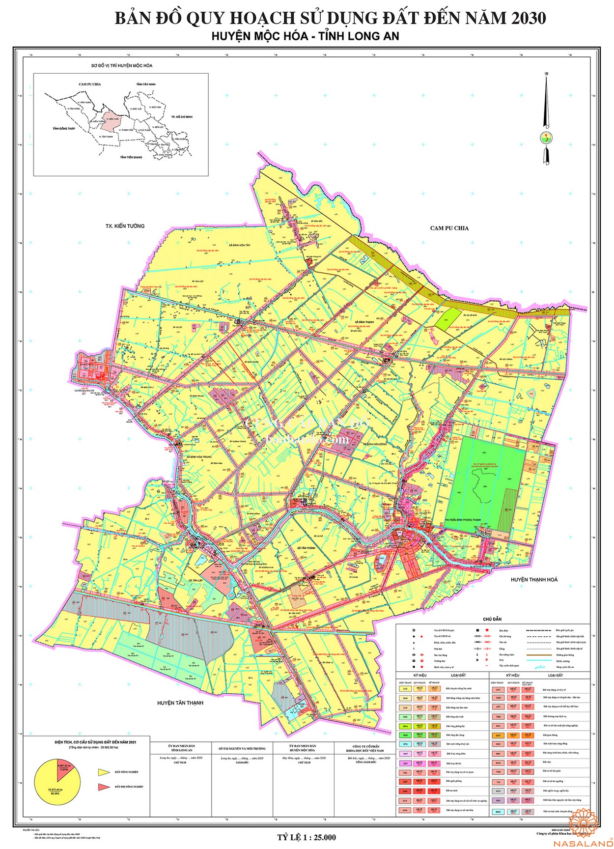 Bản đồ quy hoạch Huyện Mộc Hóa