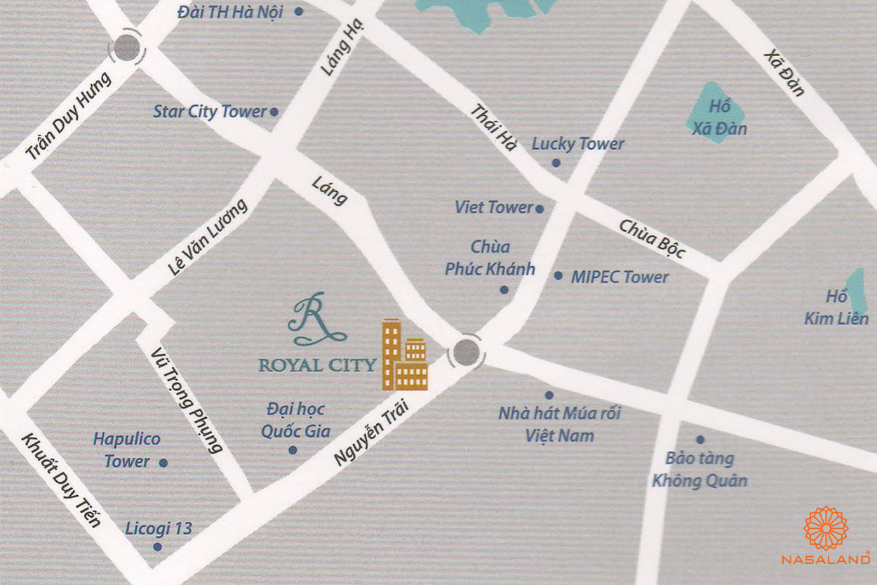 Vị trí vàng của dự án Vinhomes Royal City tại thủ đô